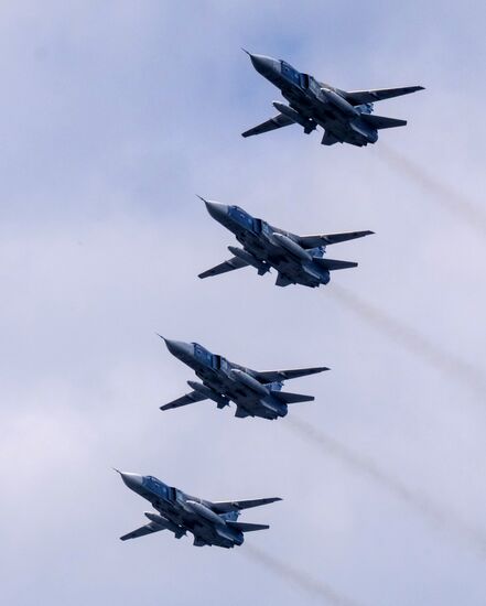Final practice of Navy Day Parade in Kronstadt