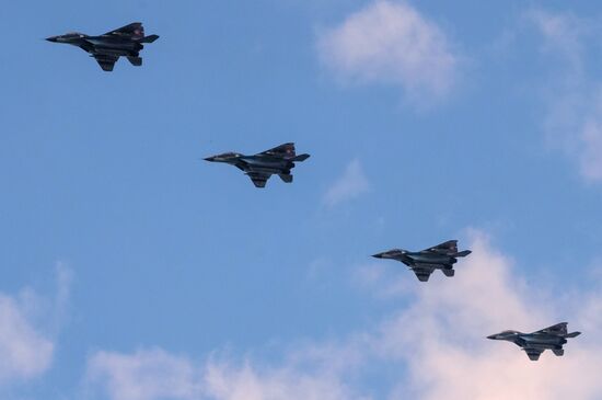 Final practice of Navy Day Parade in Kronstadt
