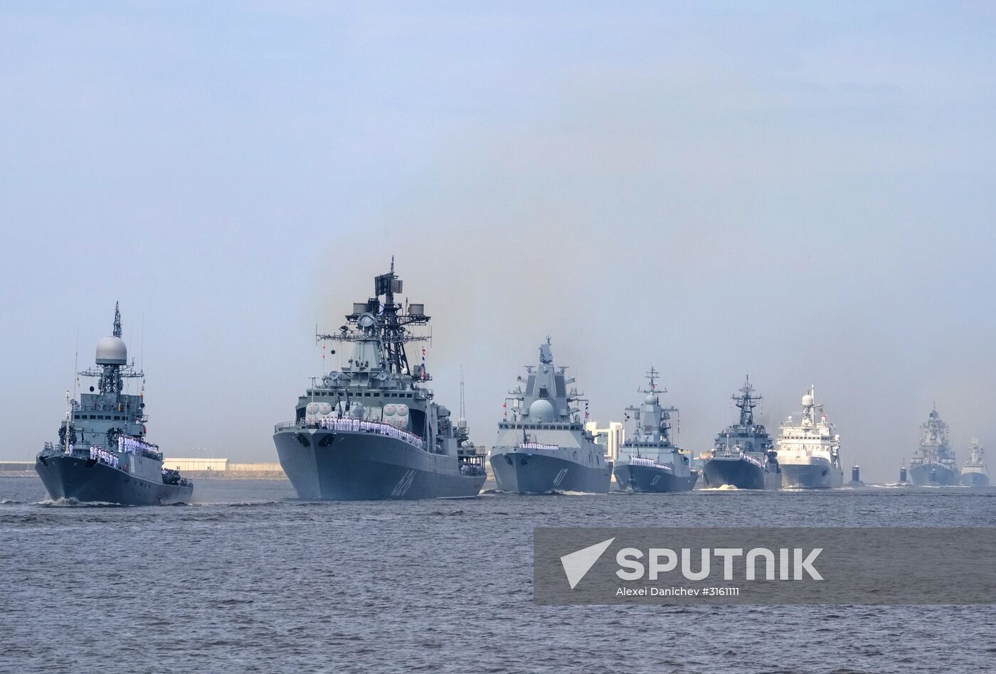 Final practice of Navy Day Parade in Kronstadt