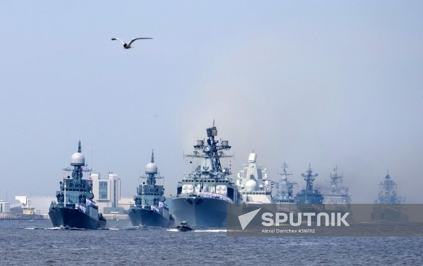 Final practice of Navy Day Parade in Kronstadt