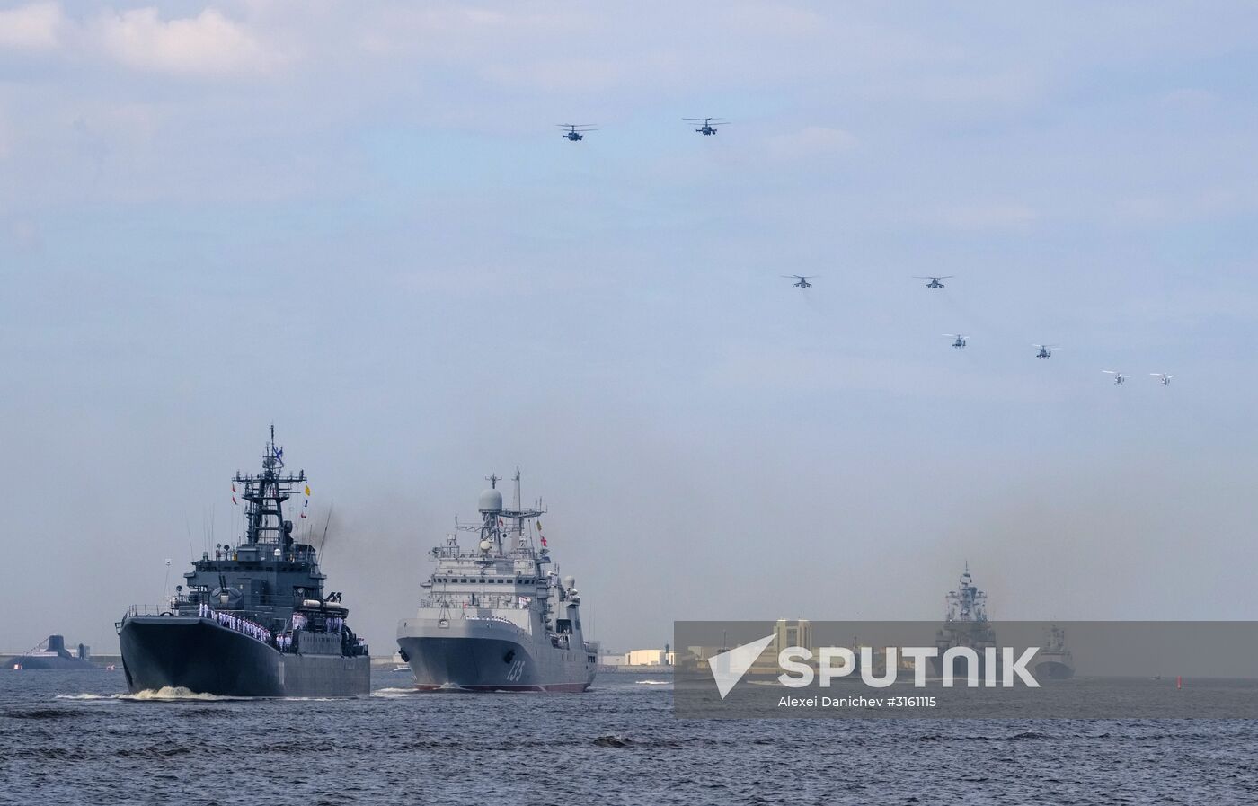 Final practice of Navy Day Parade in Kronstadt
