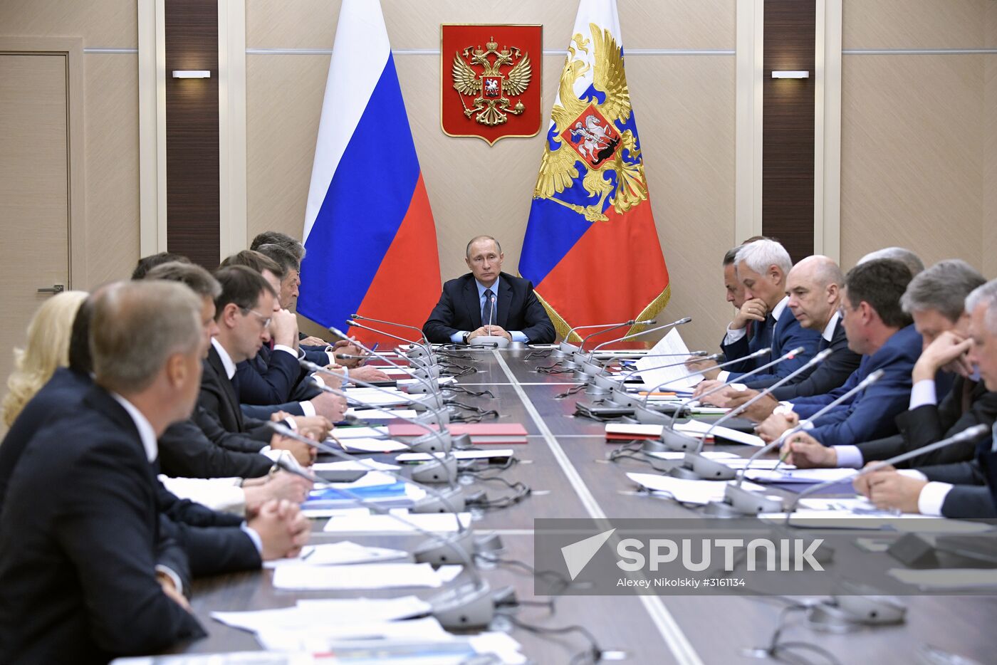 President Vladimir Putin holds meeting with Government members