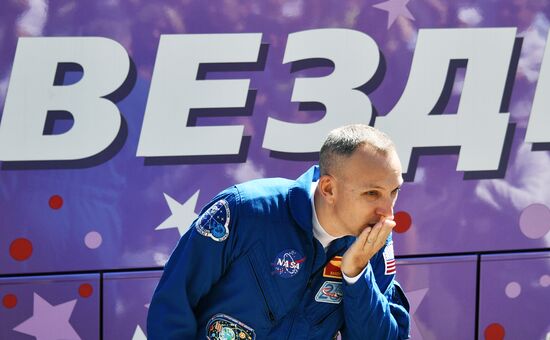 Launch of Soyuz MS-05 manned spacecraft with ISS Expedition 52/53 crew