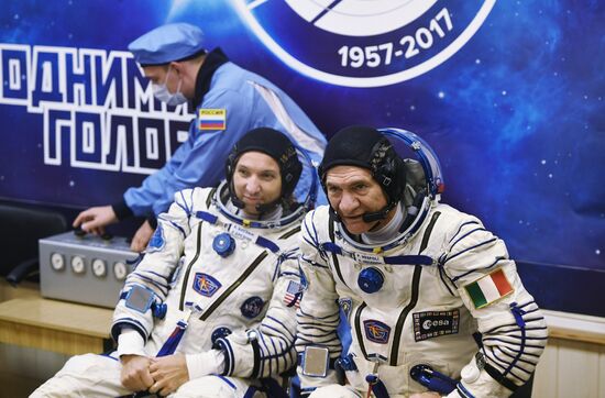 Launch of Soyuz MS-05 manned spacecraft with ISS Expedition 52/53 crew