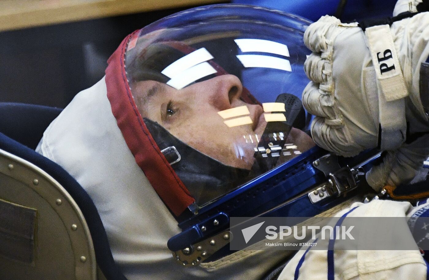 Launch of Soyuz MS-05 manned spacecraft with ISS Expedition 52/53 crew