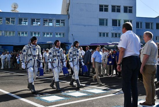 Launch of Soyuz MS-05 manned spacecraft with ISS Expedition 52/53 crew