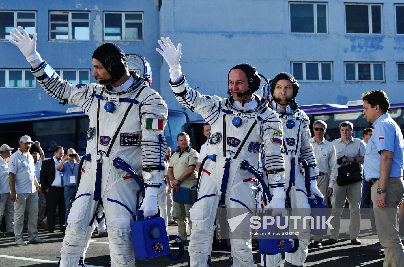 Launch of Soyuz MS-05 manned spacecraft with ISS Expedition 52/53 crew