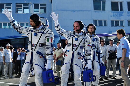 Launch of Soyuz MS-05 manned spacecraft with ISS Expedition 52/53 crew