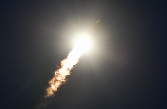 Launching Soyuz MS-05 manned spacecraft with the crew of Expedition 52/53 to the International Space Station