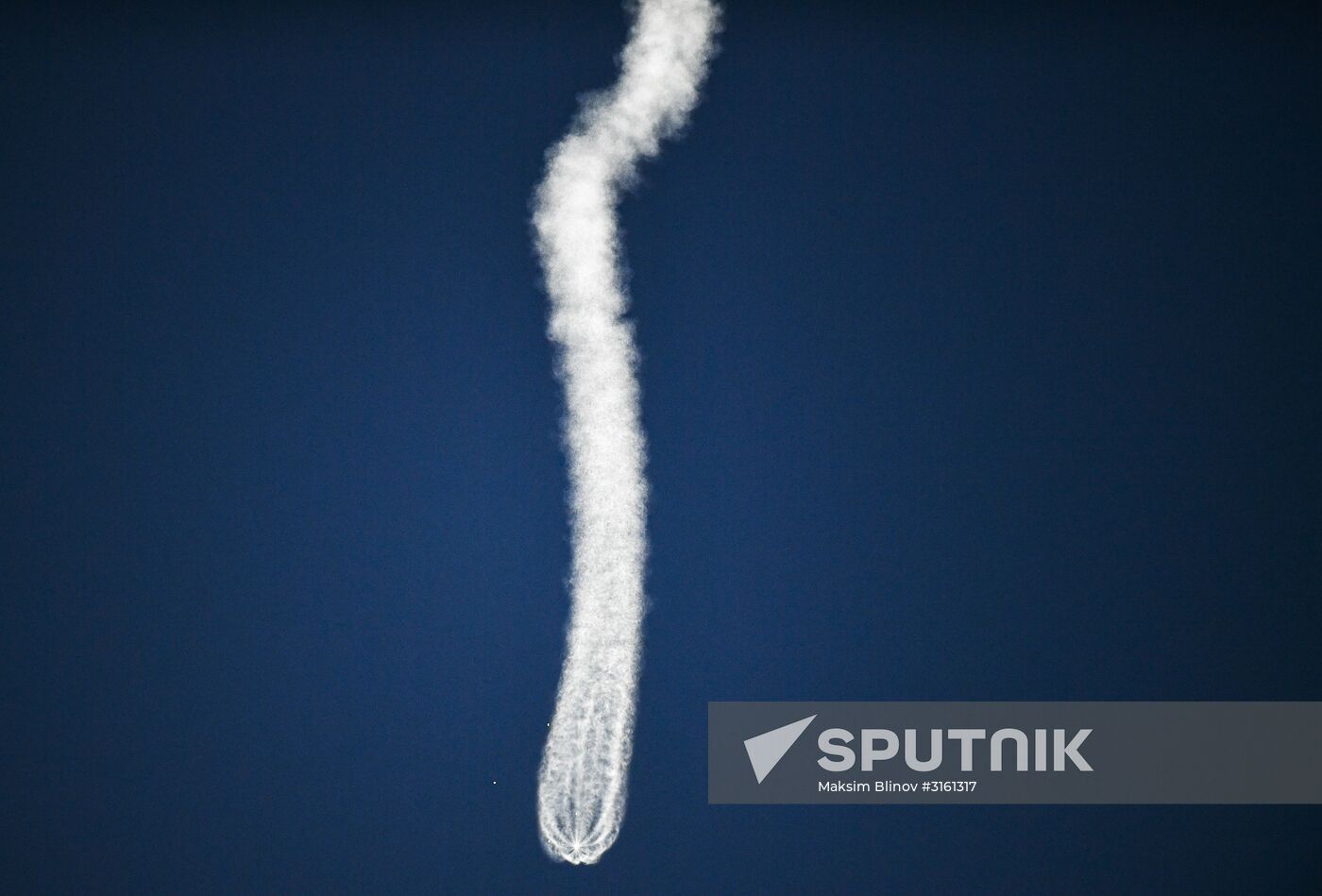 Launching Soyuz MS-05 manned spacecraft with the crew of Expedition 52/53 to the International Space Station