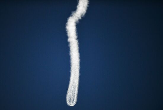 Launching Soyuz MS-05 manned spacecraft with the crew of Expedition 52/53 to the International Space Station
