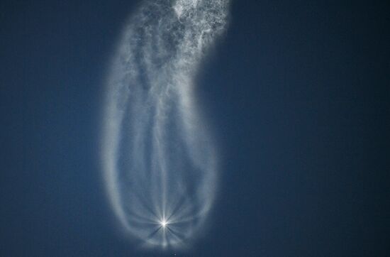 Launching Soyuz MS-05 manned spacecraft with the crew of Expedition 52/53 to the International Space Station