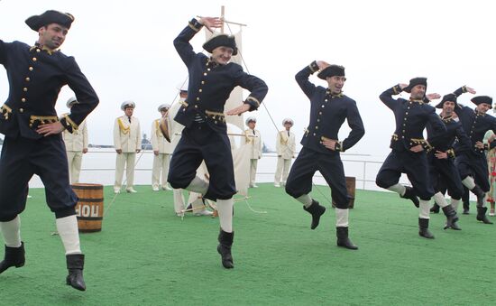 Rehearsal of navy parade in Baltiysk