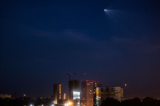 Launching Soyuz MS-05 manned spacecraft with the crew of Expedition 52/53 to the International Space Station