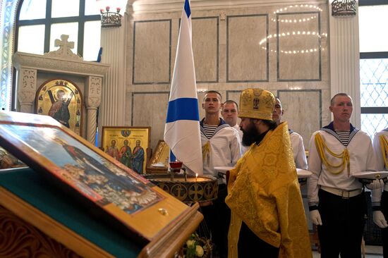 Welcoming ceremony for Blue Necklace of Russia 2017 expedition in Sevastopol