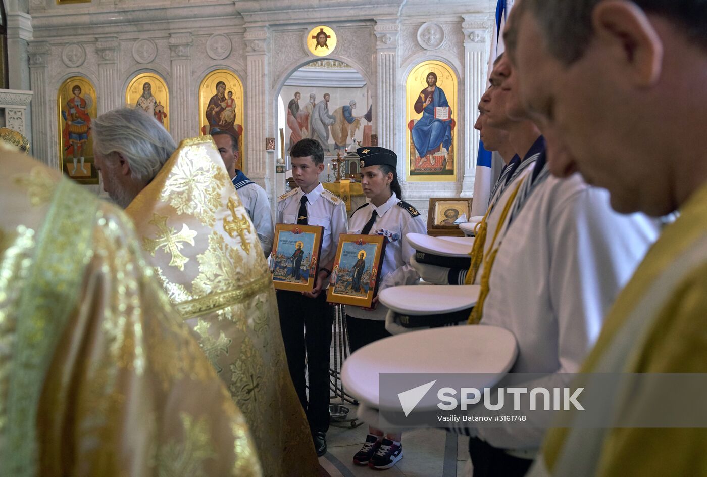 Welcoming ceremony for Blue Necklace of Russia 2017 expedition in Sevastopol