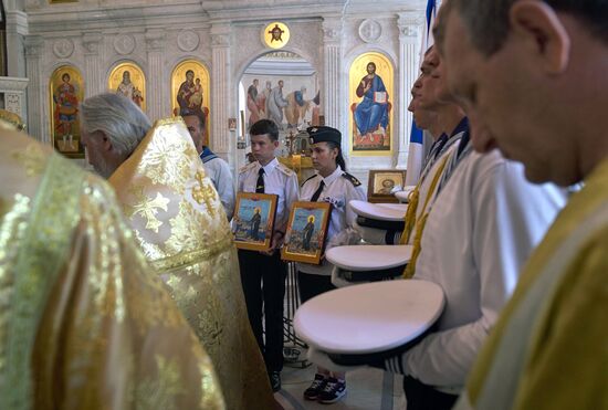 Welcoming ceremony for Blue Necklace of Russia 2017 expedition in Sevastopol