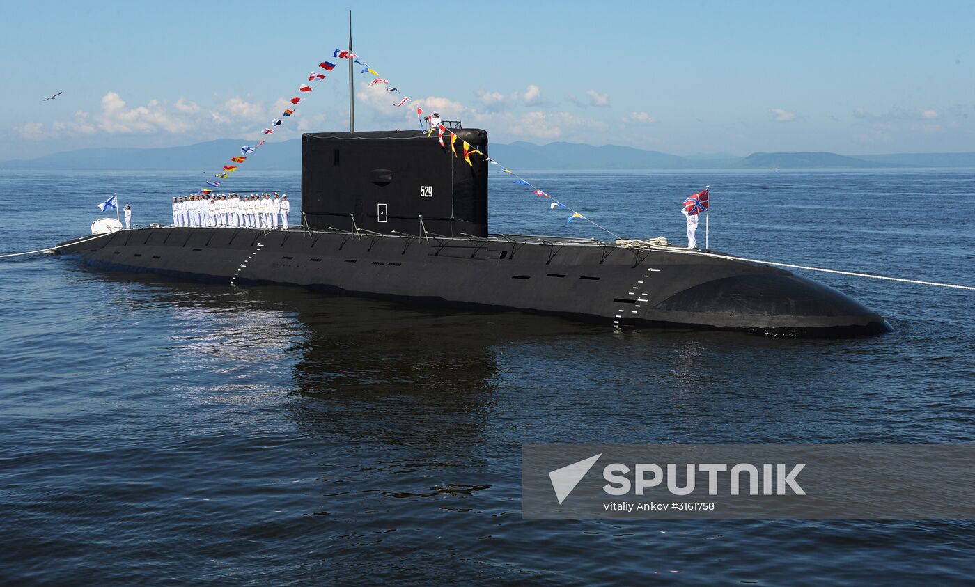 General rehearsal of Navy Day parade in Vladivostok