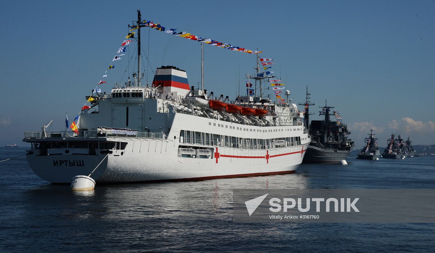 General rehearsal of Navy Day parade in Vladivostok