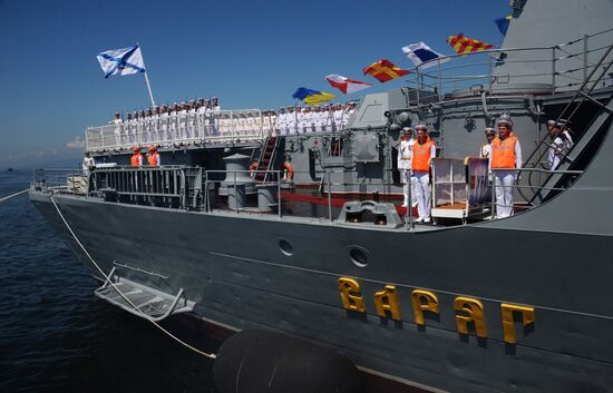 General rehearsal of Navy Day parade in Vladivostok