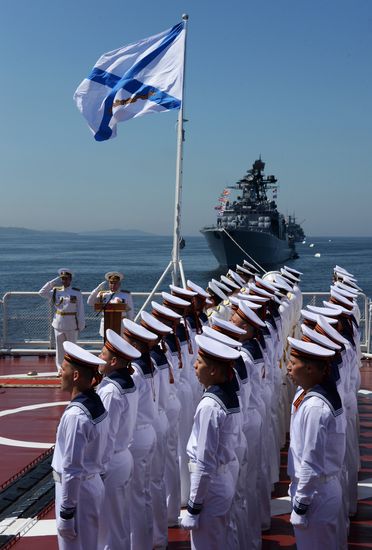 General rehearsal of Navy Day parade in Vladivostok
