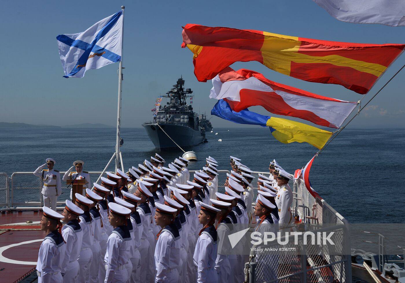 General rehearsal of Navy Day parade in Vladivostok