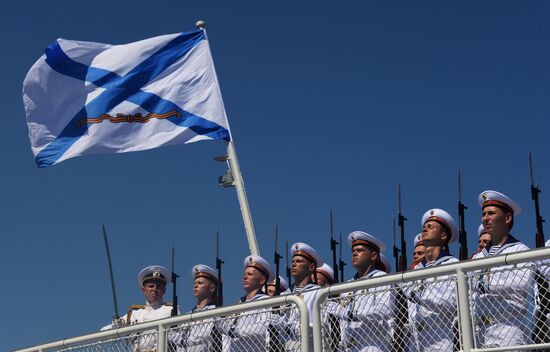 General rehearsal of Navy Day parade in Vladivostok