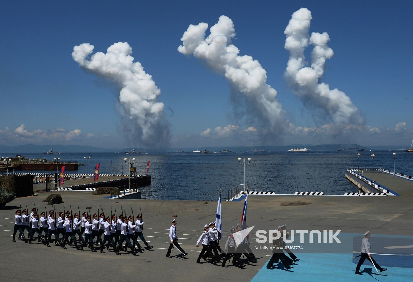 General rehearsal of Navy Day parade in Vladivostok