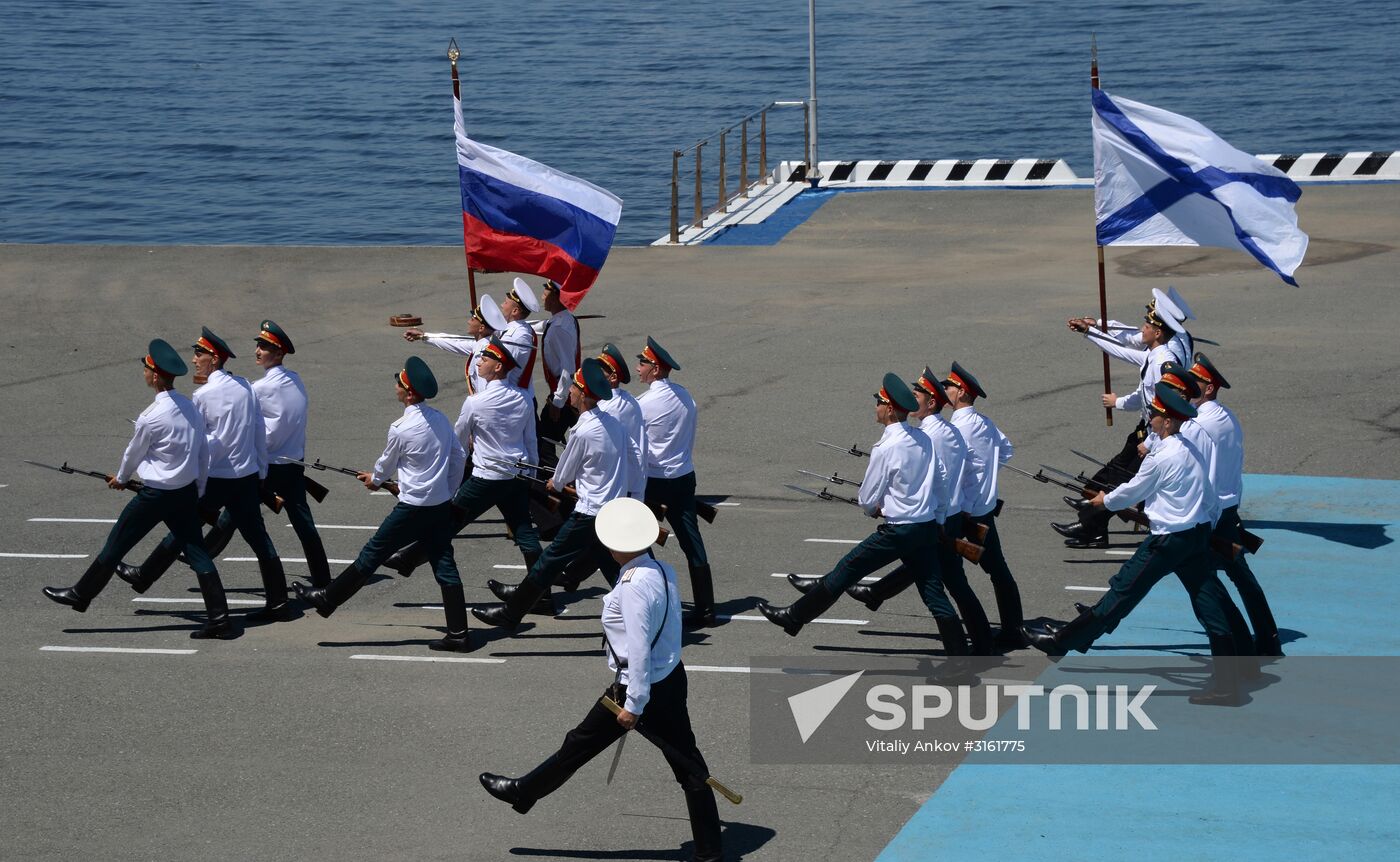 General rehearsal of Navy Day parade in Vladivostok