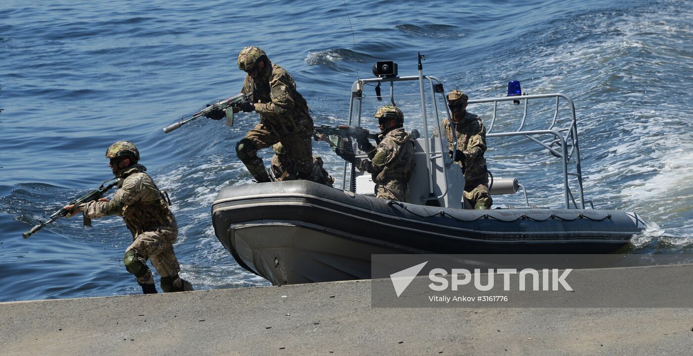 General rehearsal of Navy Day parade in Vladivostok
