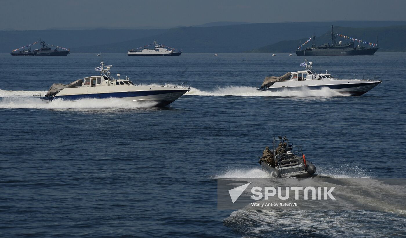 General rehearsal of Navy Day parade in Vladivostok