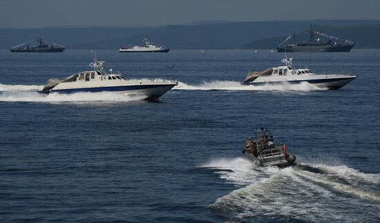 General rehearsal of Navy Day parade in Vladivostok