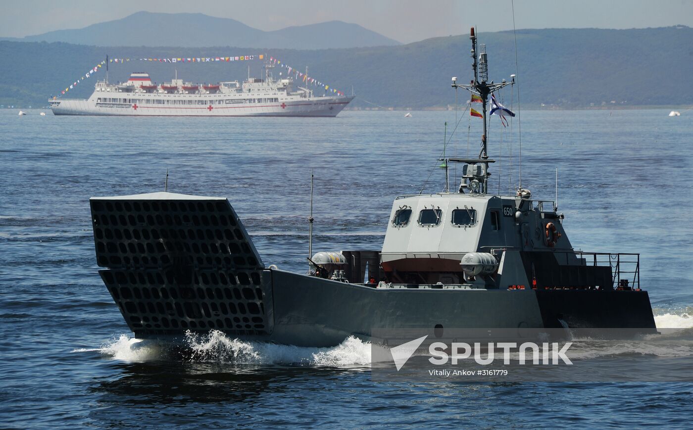 General rehearsal of Navy Day parade in Vladivostok