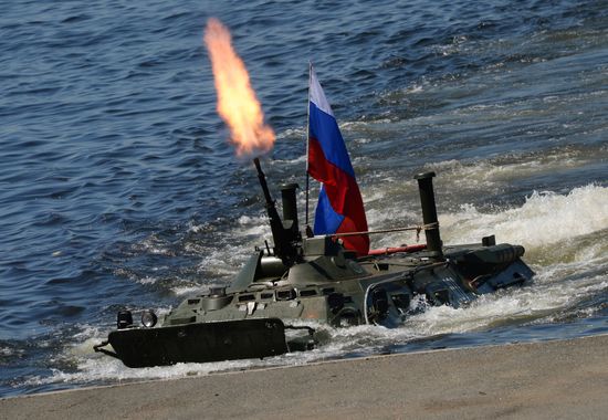 General rehearsal of Navy Day parade in Vladivostok