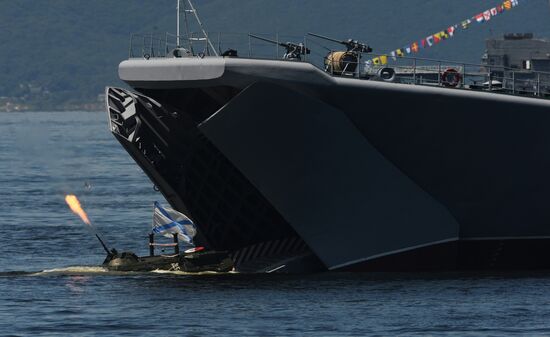 General rehearsal of Navy Day parade in Vladivostok