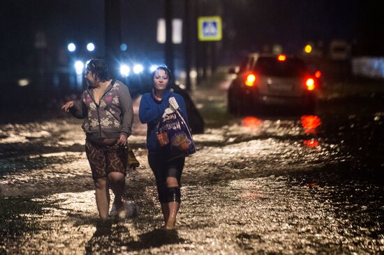 Heavy reainfall hits Veliky Novgorod