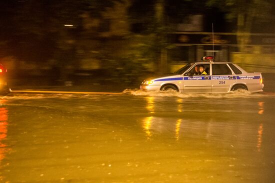 Heavy reainfall hits Veliky Novgorod