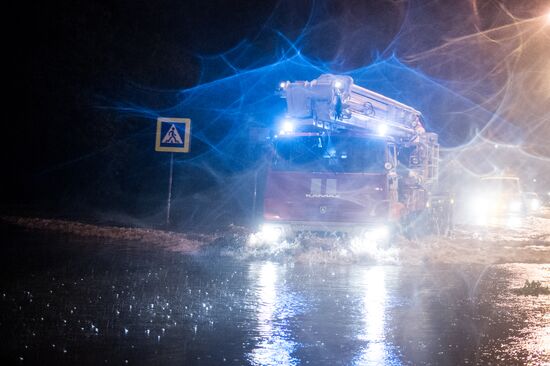 Heavy reainfall hits Veliky Novgorod