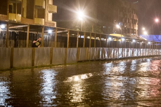 Heavy reainfall hits Veliky Novgorod