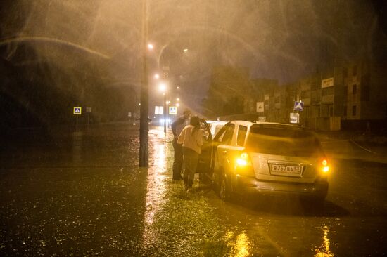 Heavy reainfall hits Veliky Novgorod