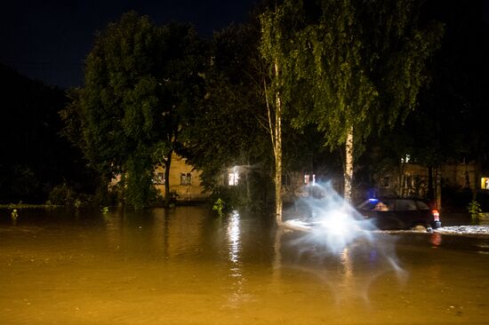 Heavy reainfall hits Veliky Novgorod