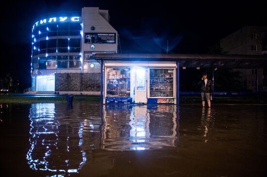 Heavy reainfall hits Veliky Novgorod