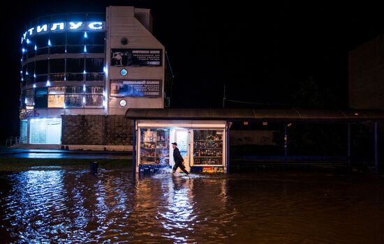 Heavy reainfall hits Veliky Novgorod