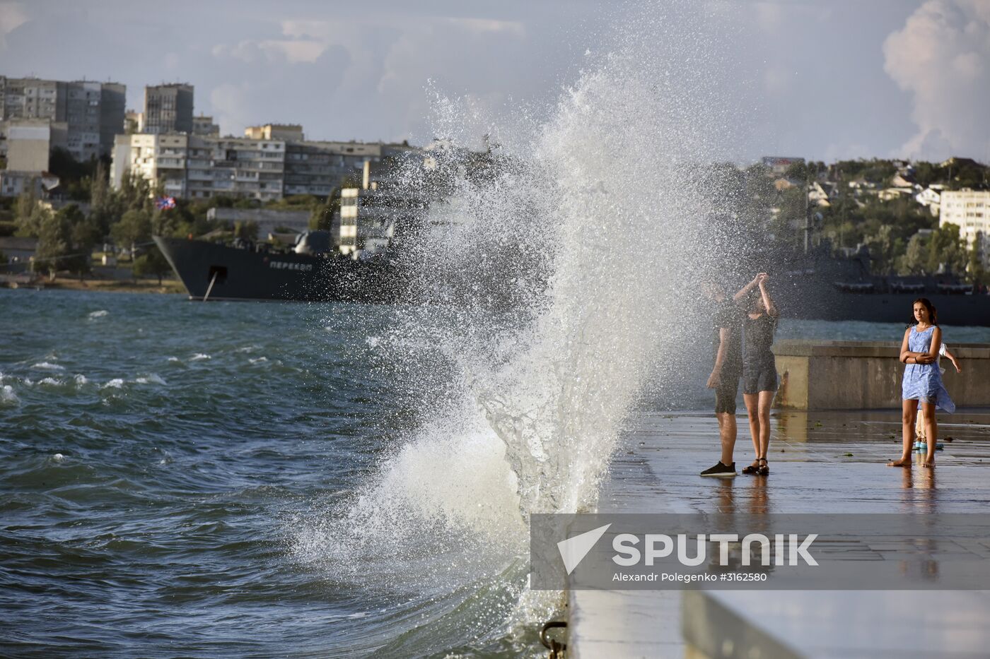 Storm in Bay of Sevastopol, Crimea