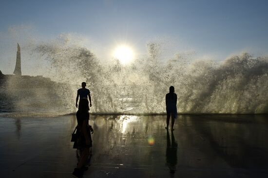 Storm in Bay of Sevastopol, Crimea