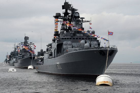 Navy Day celebrations in Russian cities