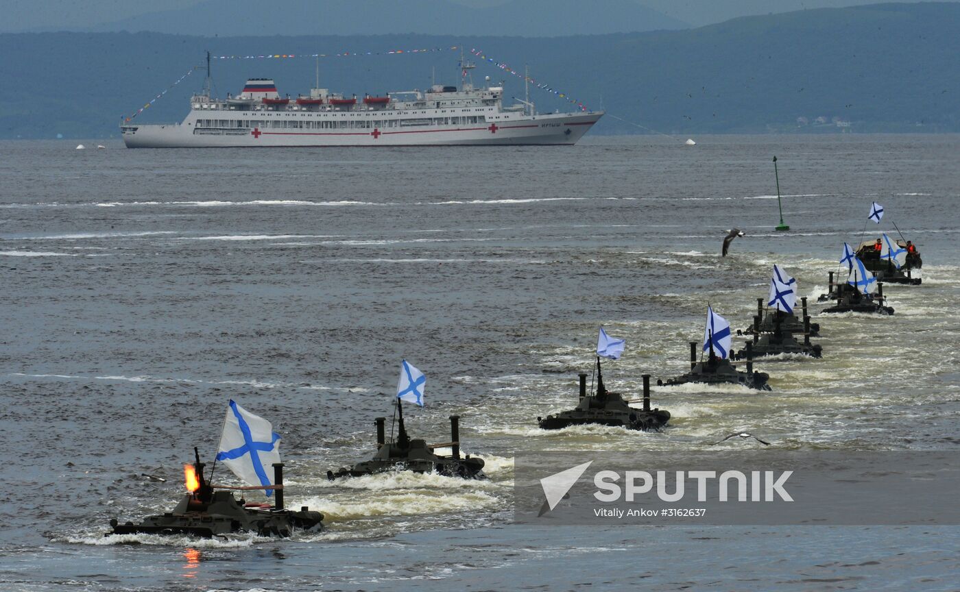 Navy Day celebrations in Russian cities