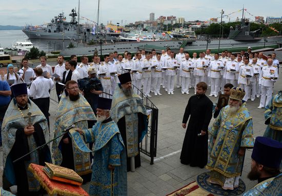 Navy Day celebrations in Russian cities