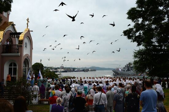 Navy Day celebrations in Russian cities