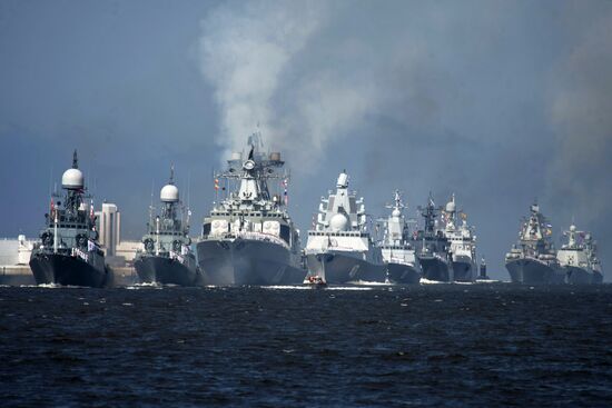 Navy Day celebrations in Russian cities